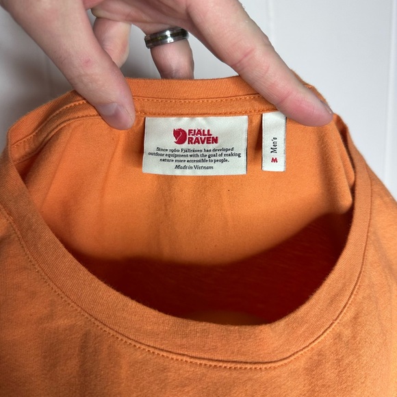 Fjallraven Mens Ovik T-Shirt - Orange - Picture 3 of 9